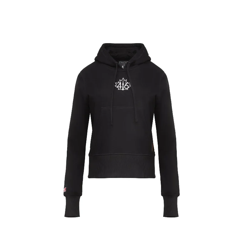 High-quality Styles 416 French Terry Women's Pullover Hoodie - Black
