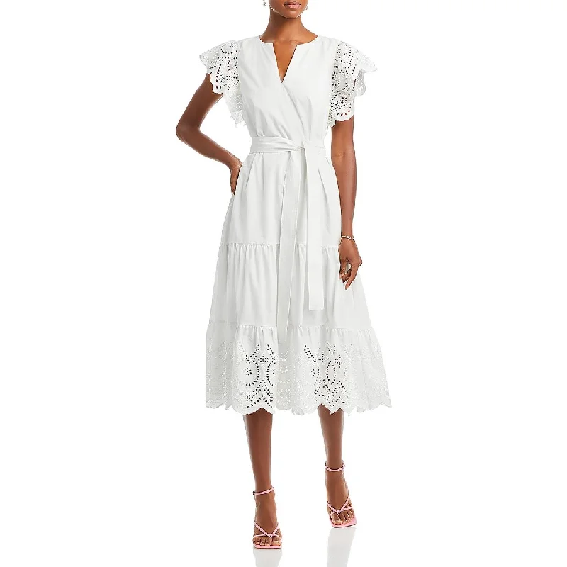Personalized Wear Rails Womens GIA Woven Tiered Midi Dress