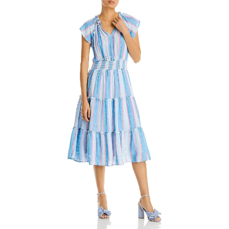 Cute Design Simple Matching Rails Womens Amellia Smocked Waist Mid-Calf Midi Dress