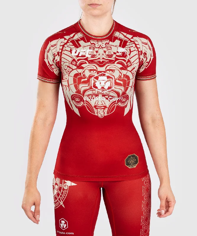 High-end atmosphere Noche UFC By Venum Authentic Fight Night Women’s Performance Short Sleeve Rashguard - Red