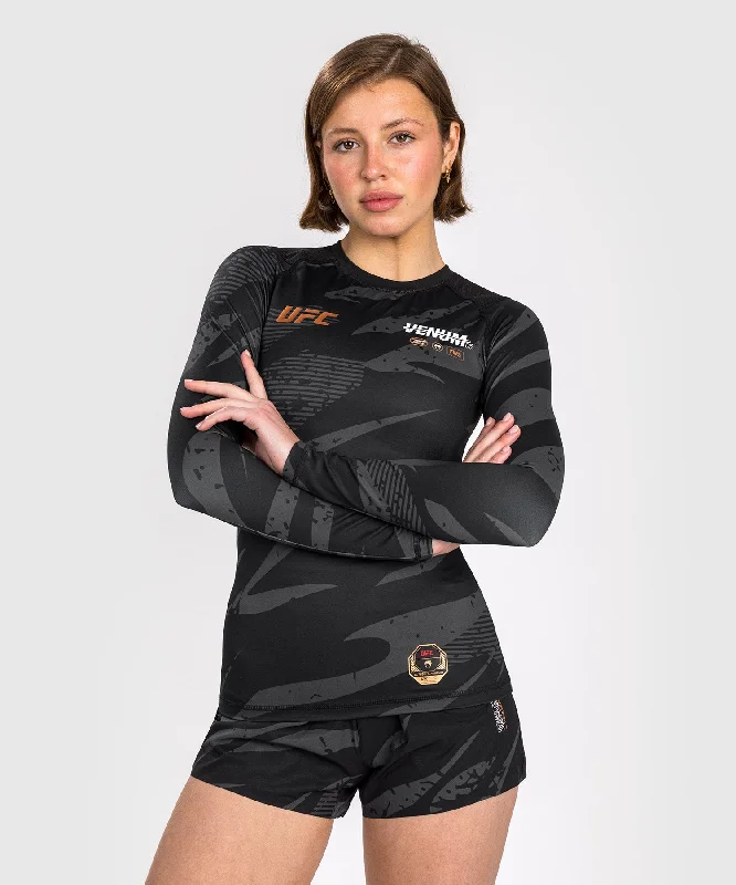 High Street Design Elegant Tailoring UFC Adrenaline by Venum Fight Week Women’s Performance Long Sleeve Rashguard - Urban Camo High Street Design Elegant Tailoring UFC Adrenaline by Venum Fight Week Women’s Performance Long Sleeve Rashguard - Urban Camo