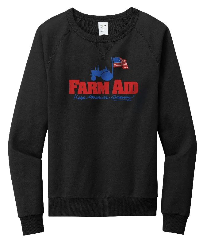 Comfortable Series Trendy And Casual Farm Aid 2021 Crew Neck Sweatshirt- Black