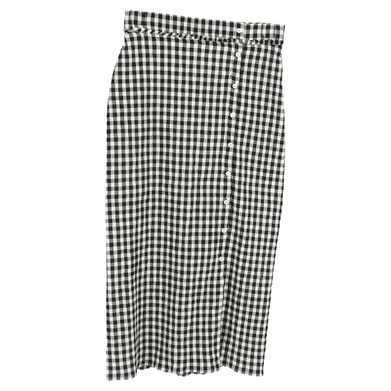 High-quality Styles Denim Design Altuzzara Belili Checkered Print Midi Ruffle-Trim Pencil Skirt in Multicolor Cotton High-quality Styles Denim Design Altuzzara Belili Checkered Print Midi Ruffle-Trim Pencil Skirt in Multicolor Cotton