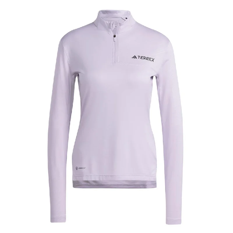 Personalized Design Personalized Wear adidas - Women's Terrex Multi 1/2 Zip Long Sleeve T-Shirt (HM4015)