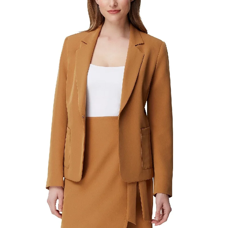 Exquisite Craftsmanship Carefree Tahari ASL Women's Kiss-Front Notched-Lapel Blazer Brown Size 4