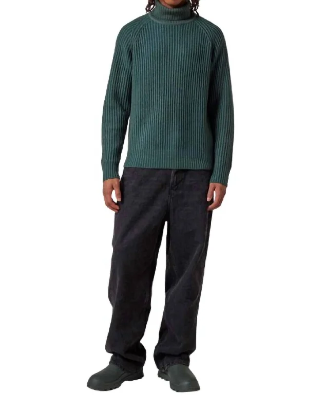 Boutique Recommendation Romantic Data Ettore Turtle Neck Sweater Top In Green Gable
