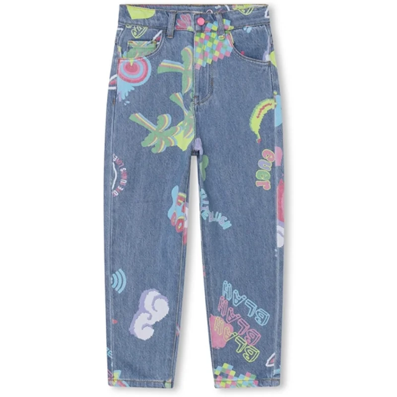 Elegant Design Simple Matching Billieblush Denim Blue Denim Bukser