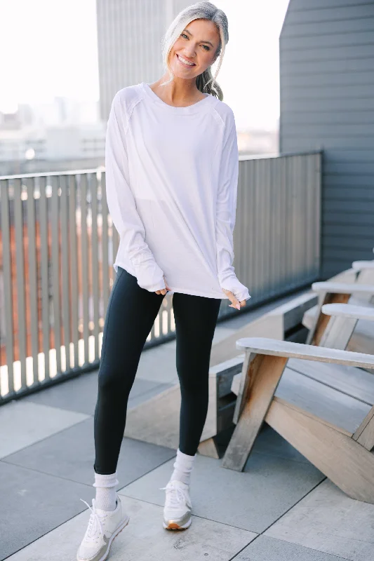 Street Casual Style Make It Your Day White Raglan Top