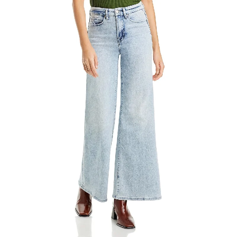 End Of The Year Body Design Good American Womens High Rise Light Wash Wide Leg Jeans End Of The Year Body Design Good American Womens High Rise Light Wash Wide Leg Jeans