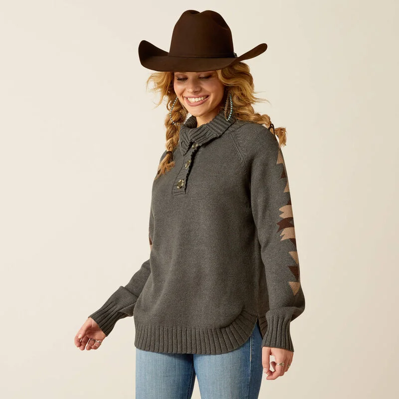 Age-reducing Style Noble And Elegant Ariat Women's Madison Sweater in Heather Grey