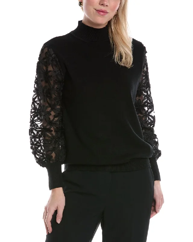 Personalized Series Fresh And Capable ANNA KAY Wave Ocean Cashmere-Blend Pullover
