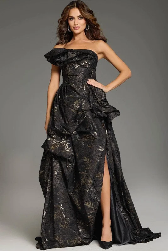 Sports And Leisure Jovani 38265 - Ruffle Detailed A-Line Prom Gown