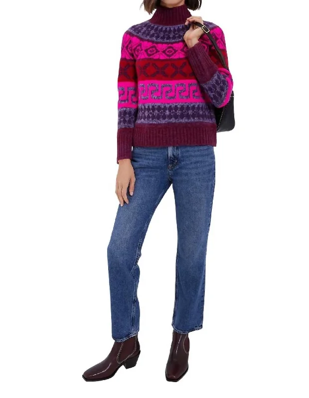 Sweet breath Candace Sweater In Pink Multi