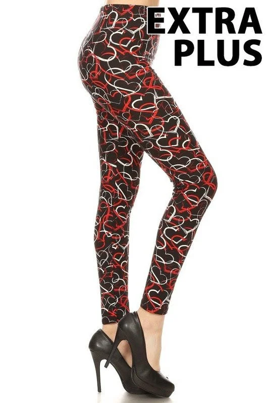 Sweet Style High-end Design Heart Print Leggins