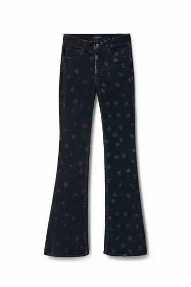 Personalized Outfit Fresh And Natural Desigual Corudroy Trousers with Polka Dot Print