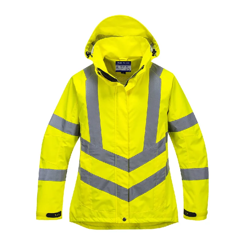 Elegant Design Sweet Style Portwest Women's Waterproof Hi-Vis Safety Rain Jacket