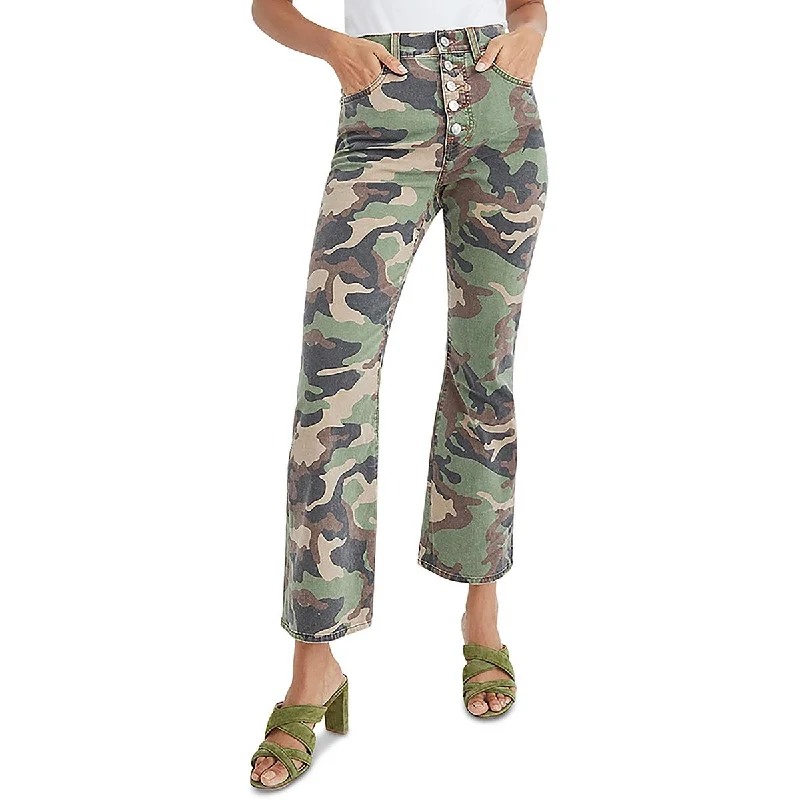 Celebrity Must-have Fashion Design Veronica Beard Womens Carly Camouflage Cotton Flared Jeans Celebrity Must-have Fashion Design Veronica Beard Womens Carly Camouflage Cotton Flared Jeans