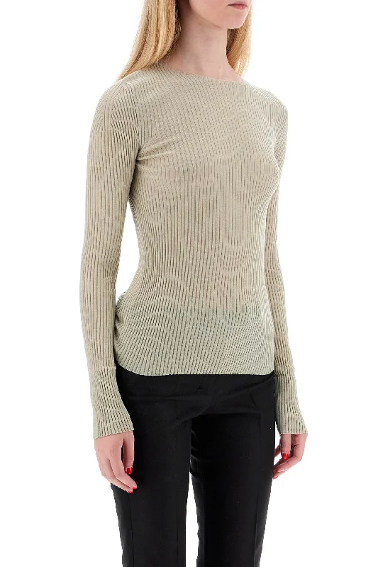Retro Prints British Style Mrz Ribbed Wool Top With A High