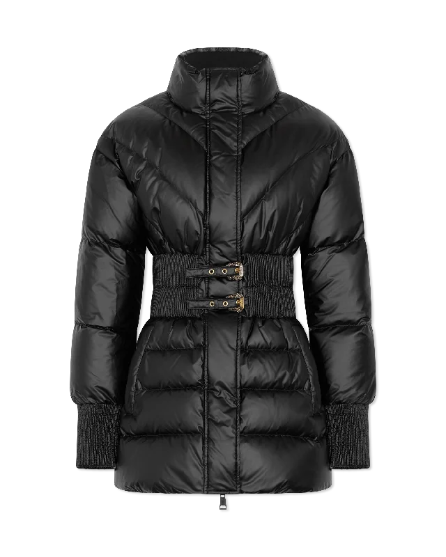 Retro Design Avant-garde Design Baroque-Buckle Puffer Jacket