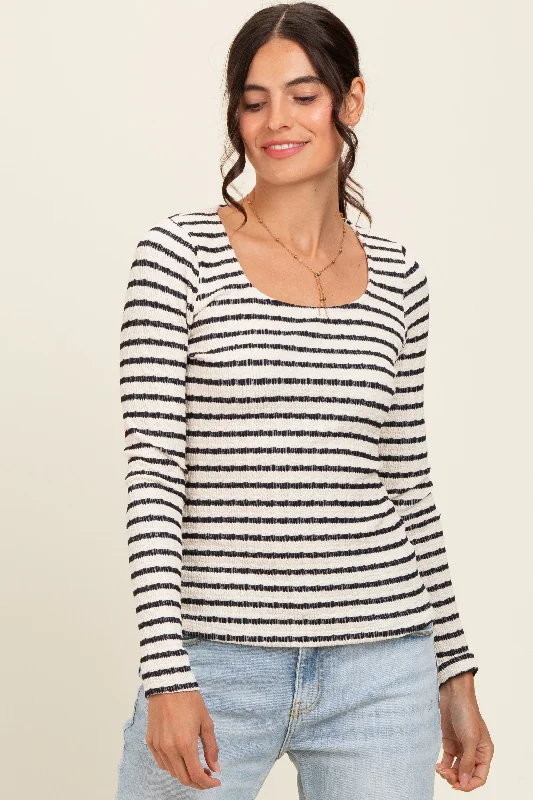 Affordable selection Black Striped Long Sleeve Top