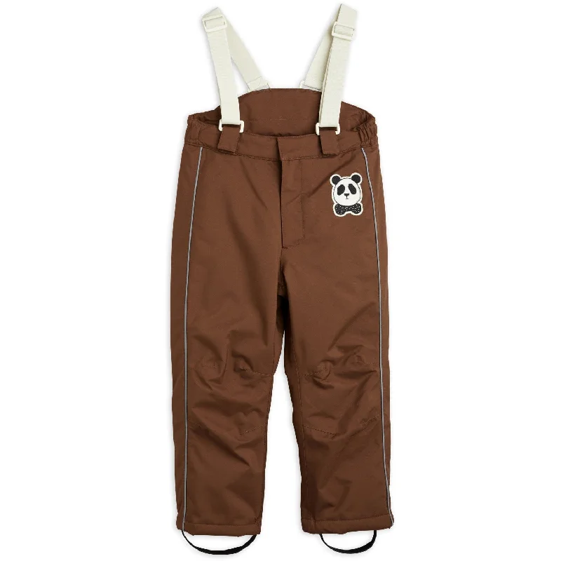 Lazy Home Celebrity Must-have Mini Rodini Brown Panda Soft Ski Pants