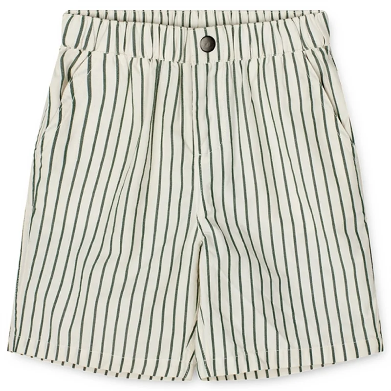 Autumn Selection Designer Style Liewood Monori Y/D Stripe Shorts Y/D Stripes Garden Green/Creme De La Creme