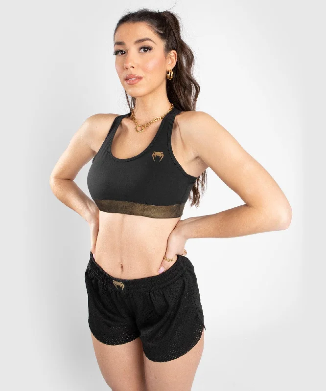 Street Graffiti Design Venum Lightning Sport Bra - Black/Gold