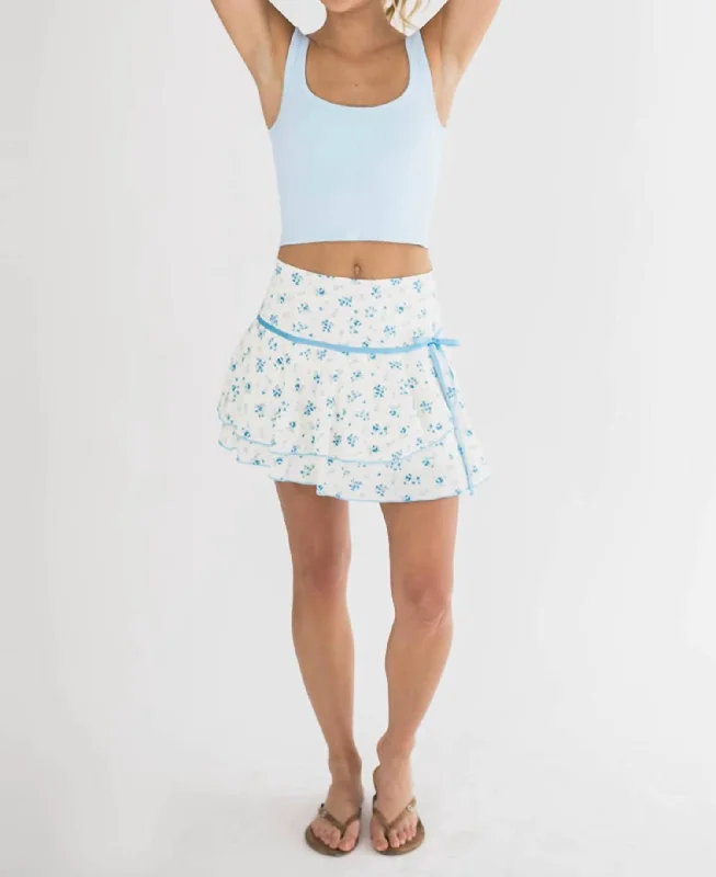 Personalized Wear Short Design Desi Mini Skirt In White