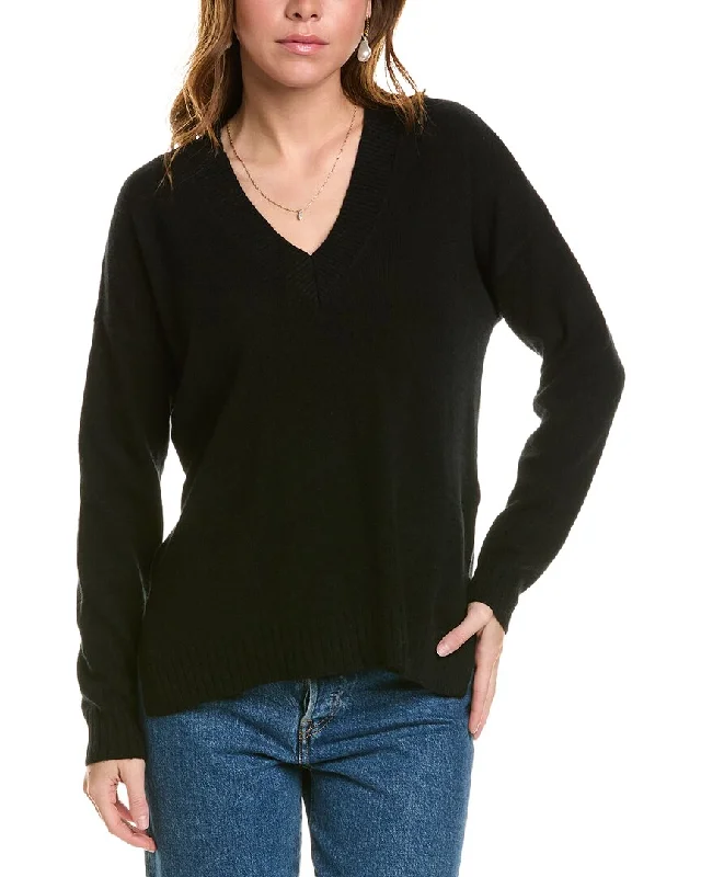 High-end Fashion Fashion Design Minnie Rose High-Low Cashmere Sweater