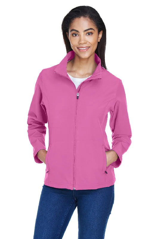 Printed pattern Team 365 Womens Leader Windproof & Waterproof Full Zip Jacket - Charity Pink