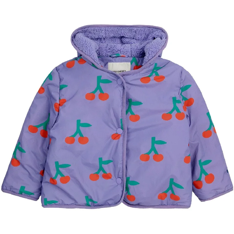 Trendy and versatile Bobo Choses Purple Cherry All Over Anorak