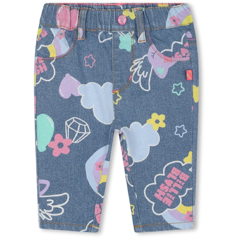 Goddess Style Diamond Series Billieblush Denim Blue Denim Bukser
