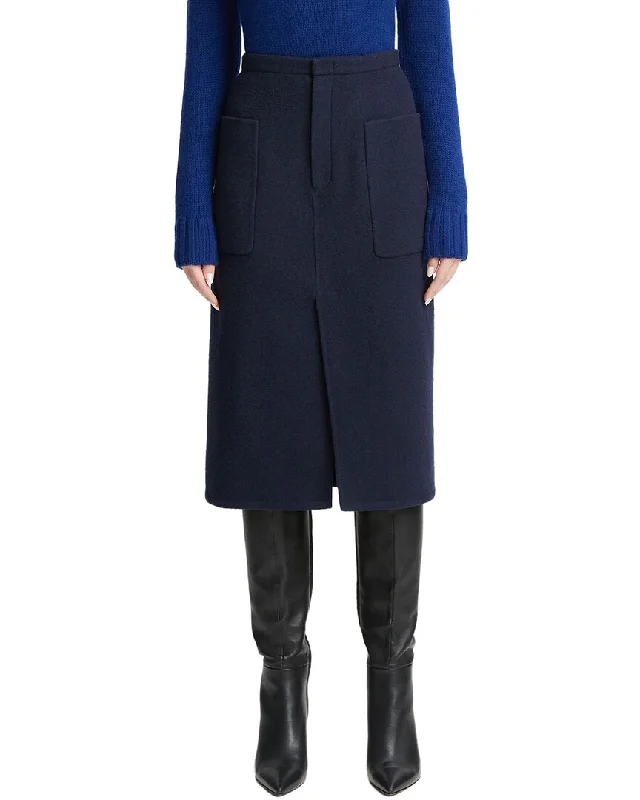 High-quality Styles Romantic Data Vince Brushed Wool-Blend Pencil Skirt