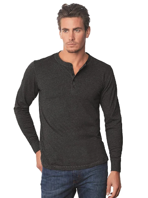 Lively And Youthful British Style Bella+Canvas Long Sleeve Henley