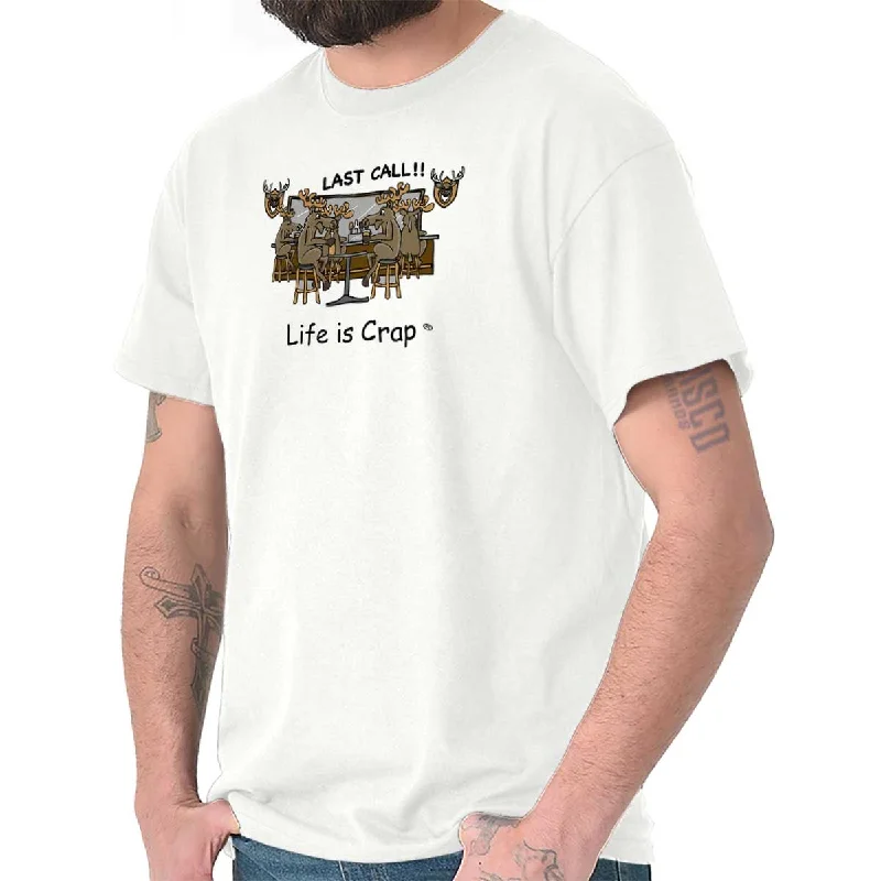 Classic Retro French Style Moose Last Call T-Shirt