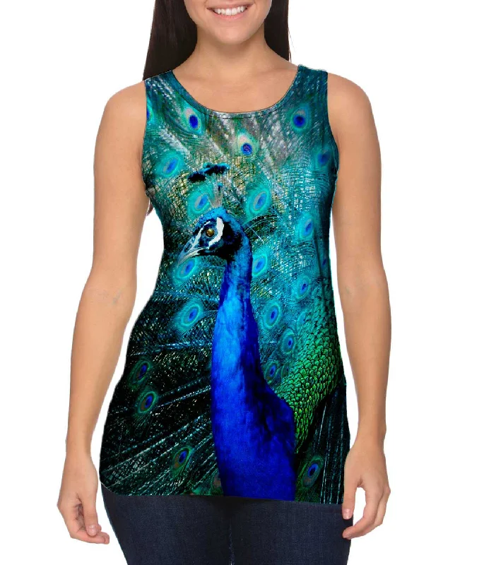 Retro Fashion French Style Gold Peacock