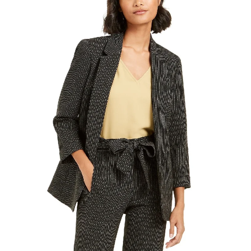 Multifunctional Style Slim Fit Bar III Women's Pinstripe Open-Front Blazer Black Size Small Multifunctional Style Slim Fit Bar III Women's Pinstripe Open-Front Blazer Black Size Small