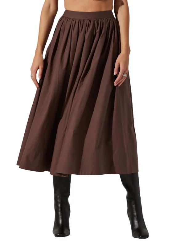 High-waisted pants style Diandra Skirt In Mushroom