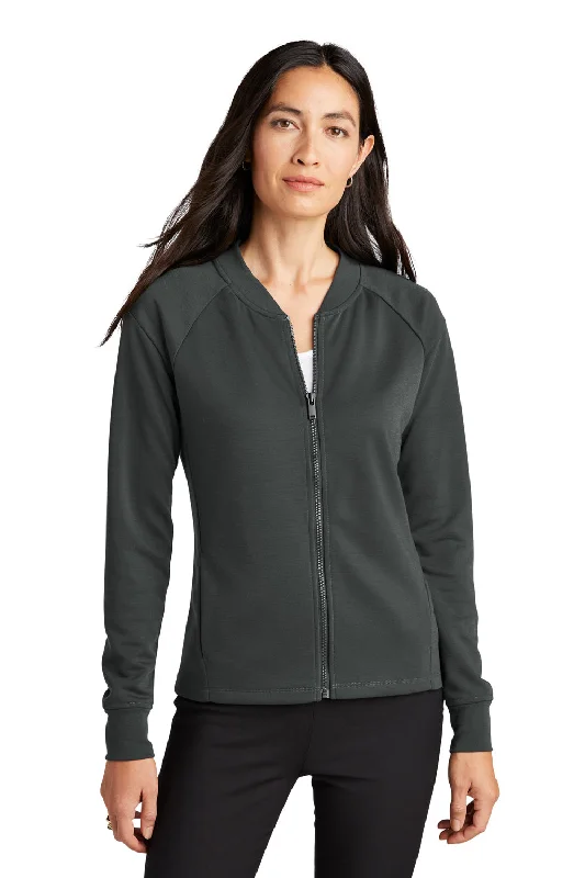 Personalized Wear Fashion Design Mercer+Mettle Womens Double Knit Full Zip Bomber Jacket - Anchor Grey