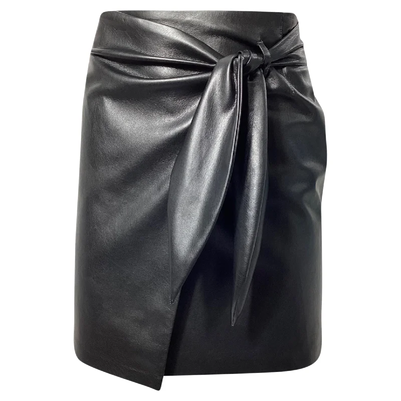 Elegant Wear Wearable At Home Or Out Nanushka Iowa Skirt in Black Vegan Leather