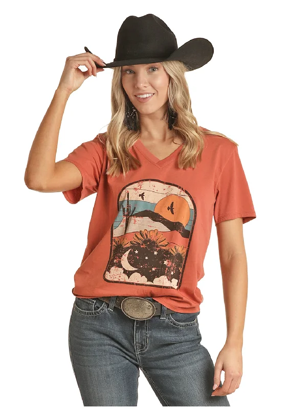 Avant-garde Design High Street Style Women's Rock & Roll Cowgirl T-Shirt #RRWT21R0CU Avant-garde Design High Street Style Women's Rock & Roll Cowgirl T-Shirt #RRWT21R0CU