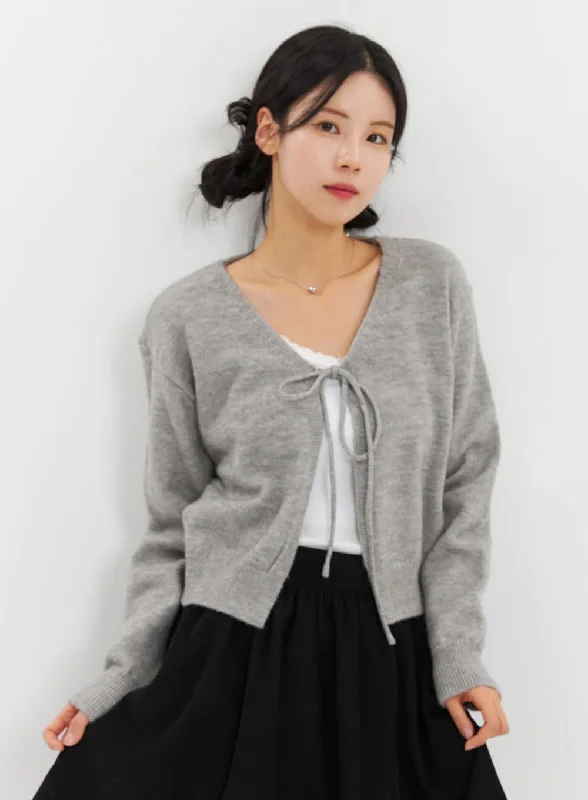 Fashion Innovation End Of The Year V-Neck Tie Cardigan OD321