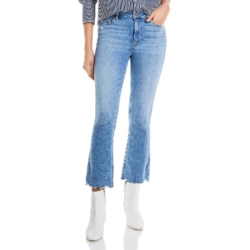 Sports And Leisure Comfortable Series Paige Womens Colette Destroyed Denim Flared Jeans Sports And Leisure Comfortable Series Paige Womens Colette Destroyed Denim Flared Jeans