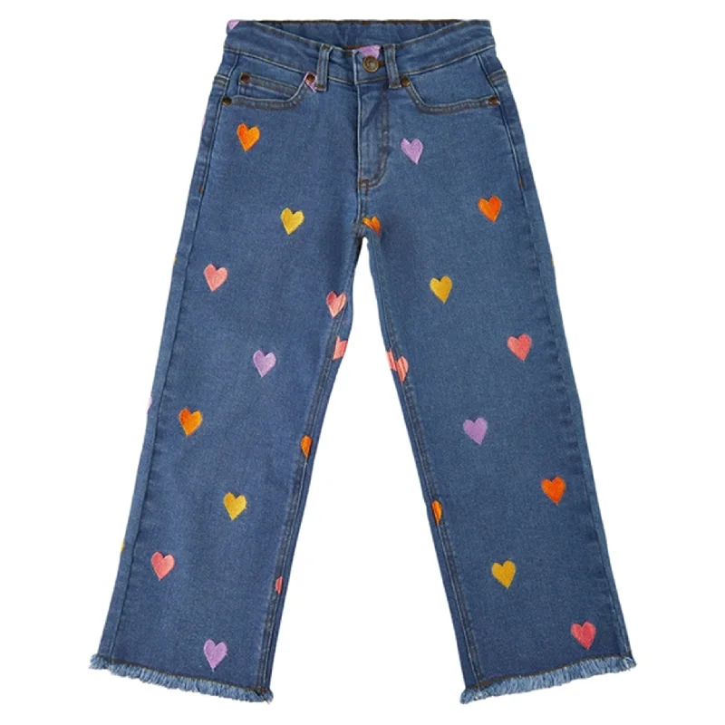 Elegant Design Simple Matching THE NEW Medium Blue Dania Wide Jeans