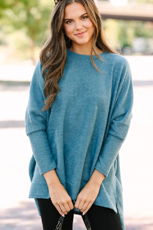 Luxury Style Spring Fashion Always Fun Teal Green Tunic