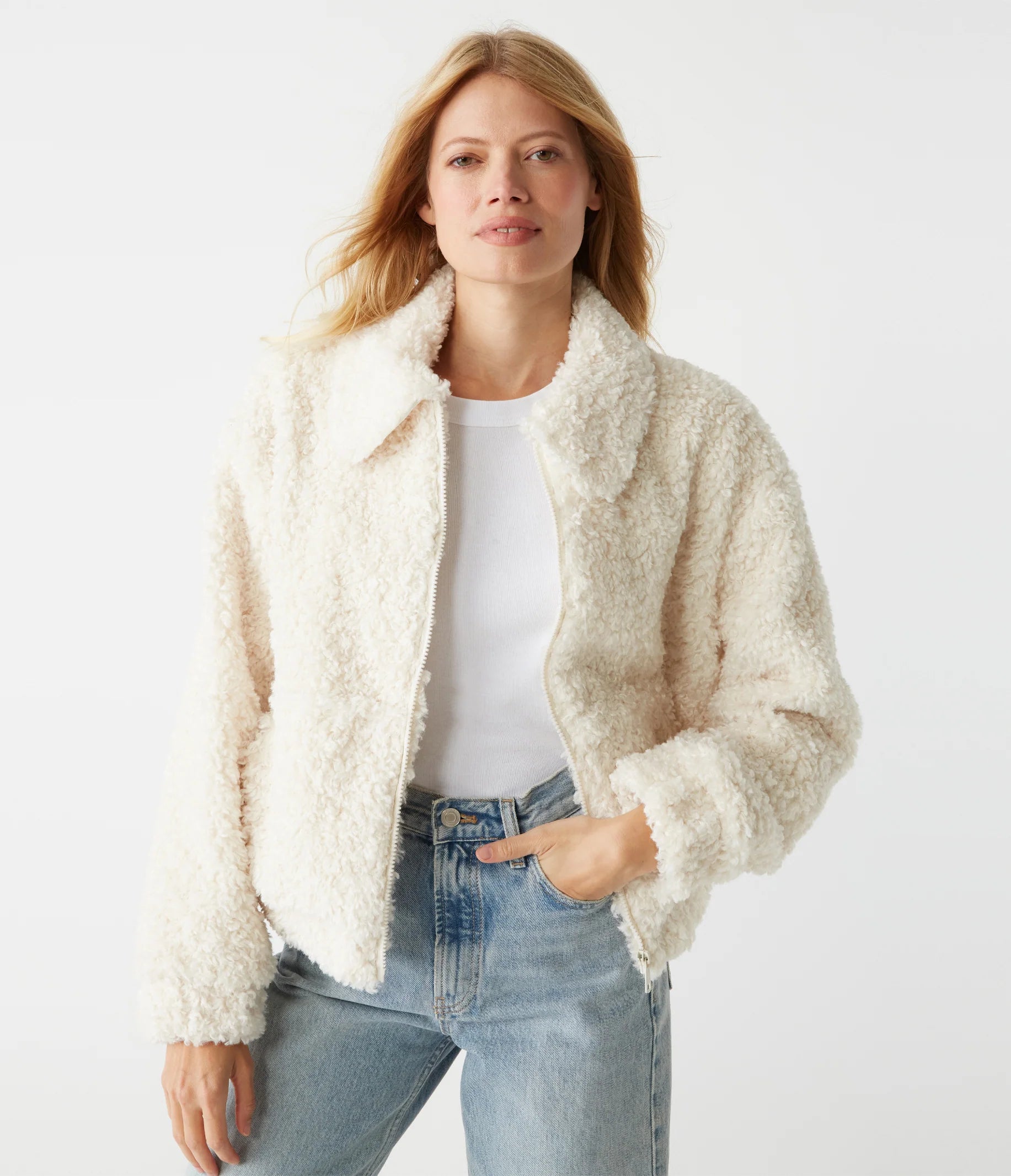 Fresh And Fashionable Elegant And Casual Ziggy Shaggy Shearling Jacket