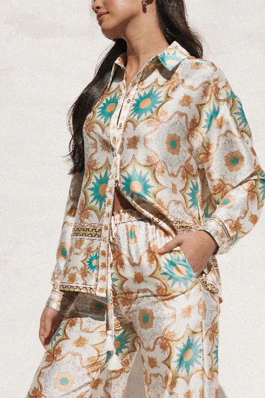 Sports And Leisure Comfortable Series Gretel Shirt - White Multi