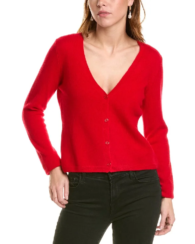 Sports Express sofiacashmere Modern V-Neck Cashmere Cardigan