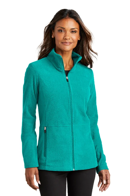 Fresh And Fashionable Designer Style Port Authority Womens Accord Pill Resistant Microfleece Full Zip Jacket - Teal Blue