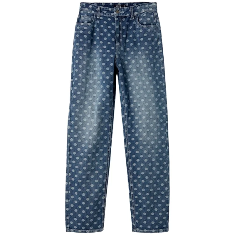 Personalized Wear Slightly Flared Design Name it Medium Blue Denim Dotizza Jeans